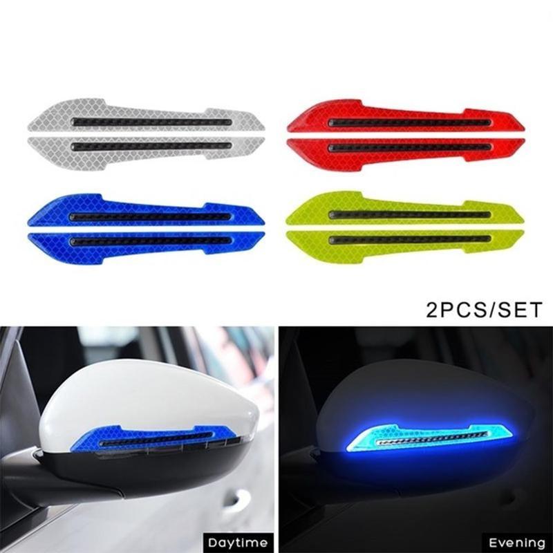 Reflective Car Rearview Mirror Safety Warning Decal Stickers Set
