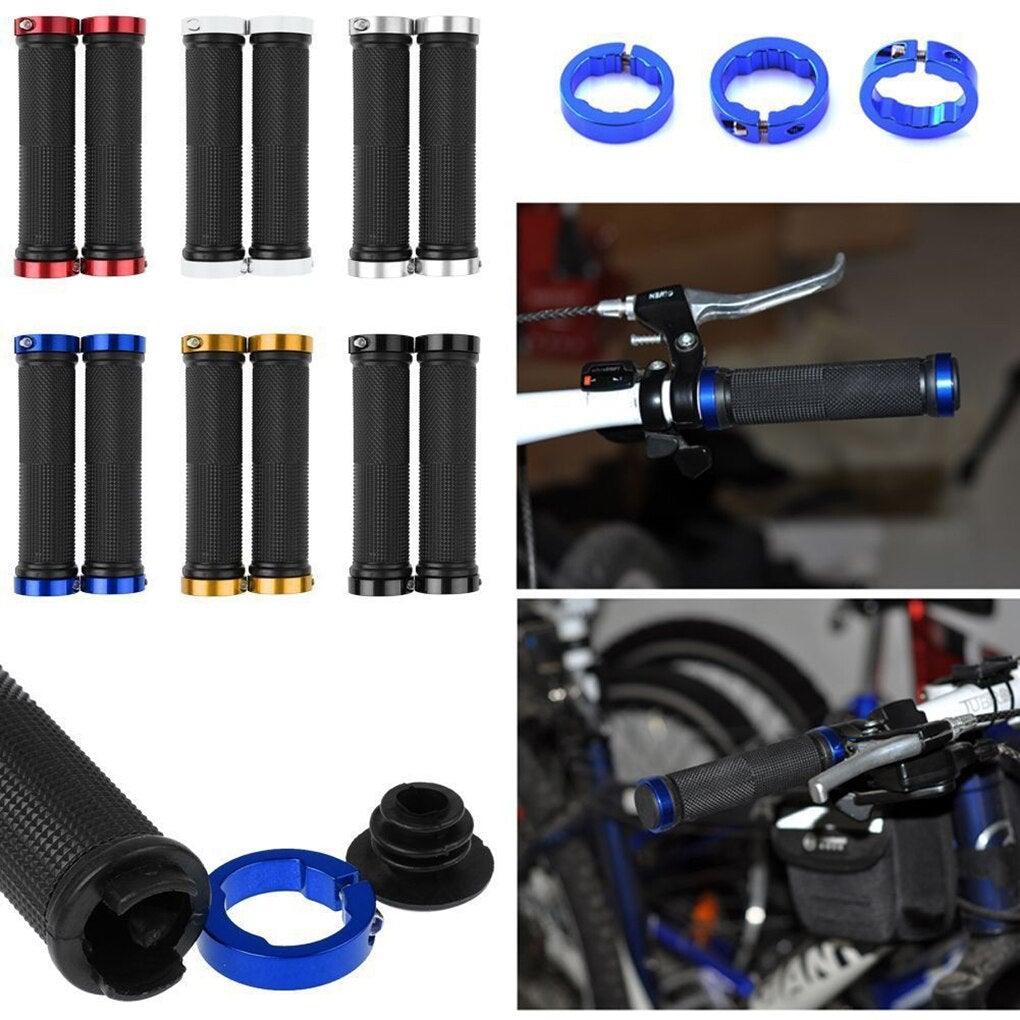 Ergonomic Anti-Skid Rubber Bike Handlebar Grips with Lock-On