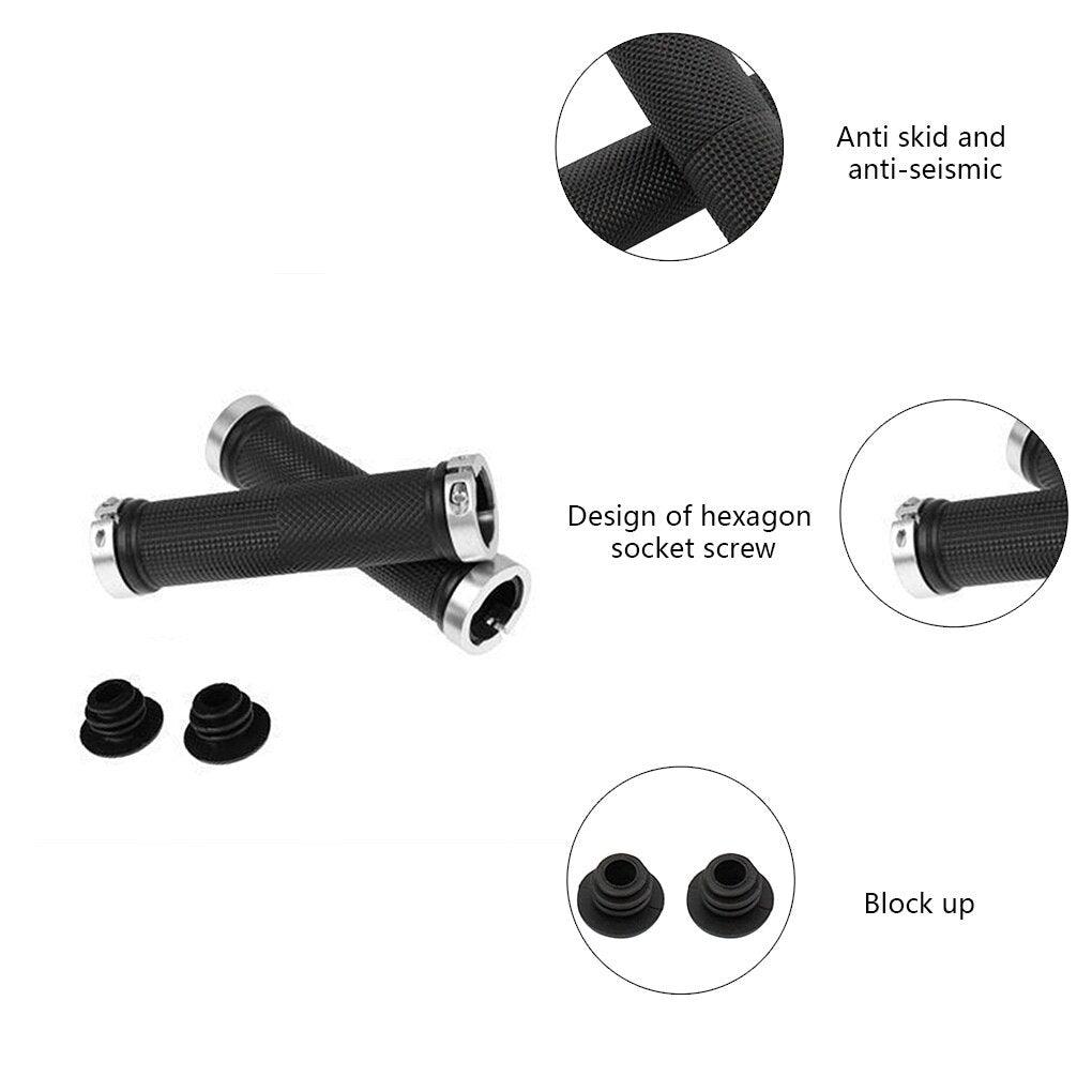 Ergonomic Anti-Skid Rubber Bike Handlebar Grips with Lock-On