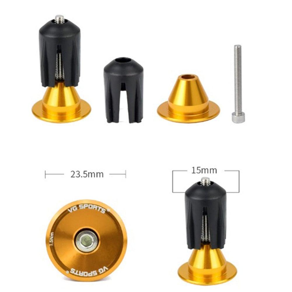 Aluminum Road Bike Handlebar End Plugs - Durable Locking Caps