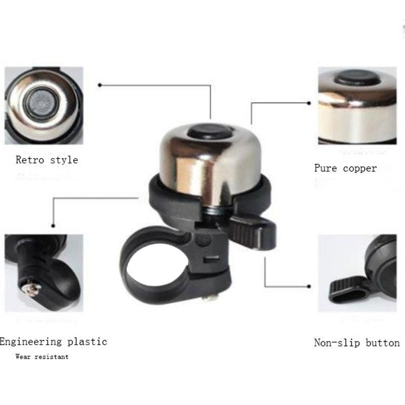 Classic Retro Copper Bicycle Bell - Minimalist Safety Alarm