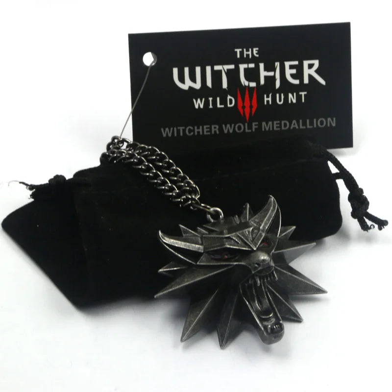 Witcher 3 Wild Hunt Wolf Head Medallion Necklace for Fans - Image 2