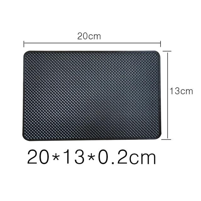 Minimalist Black Non-Slip Car Dashboard Mat & Phone Grip Pad