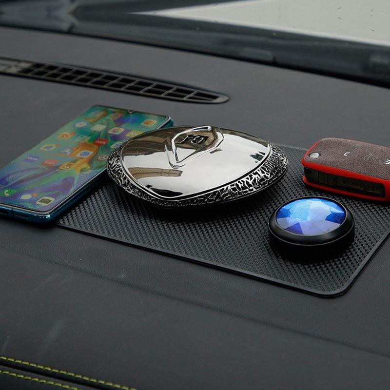 Minimalist Black Non-Slip Car Dashboard Mat & Phone Grip Pad