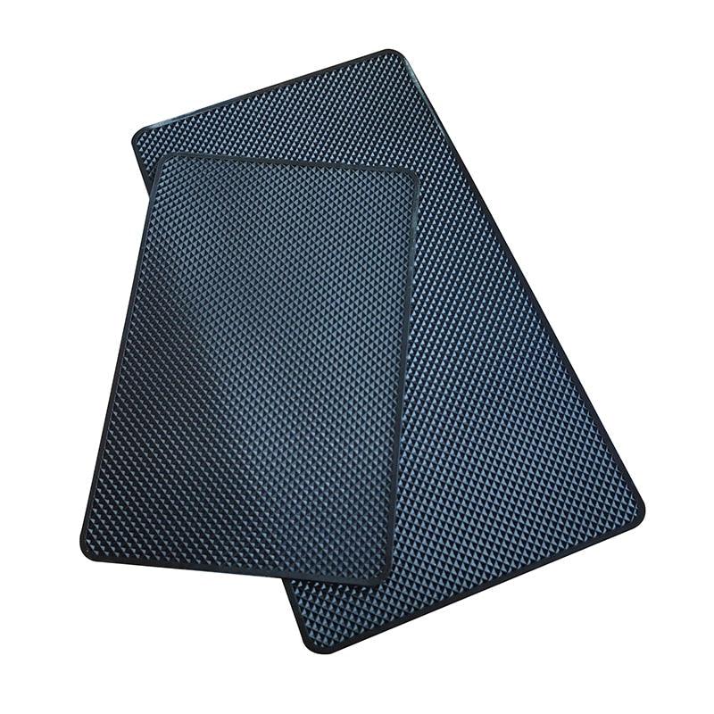 Minimalist Black Non-Slip Car Dashboard Mat & Phone Grip Pad
