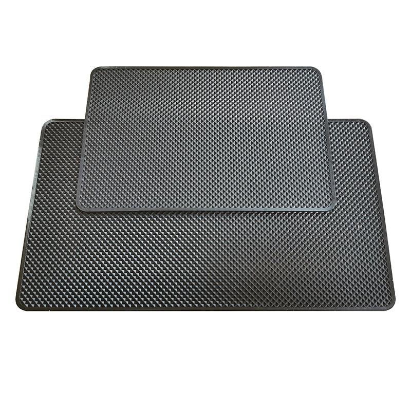 Minimalist Black Non-Slip Car Dashboard Mat & Phone Grip Pad