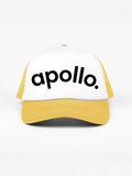 Yellow and White Colorblock Trucker Hat - Casual Streetwear Cap