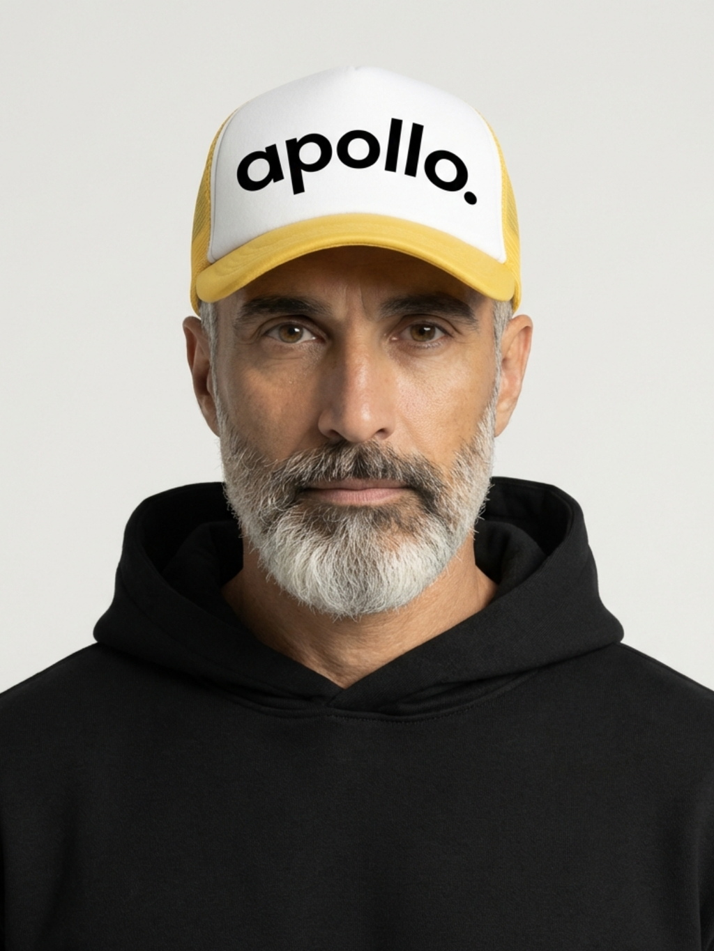 Yellow and White Colorblock Trucker Hat - Casual Streetwear Cap
