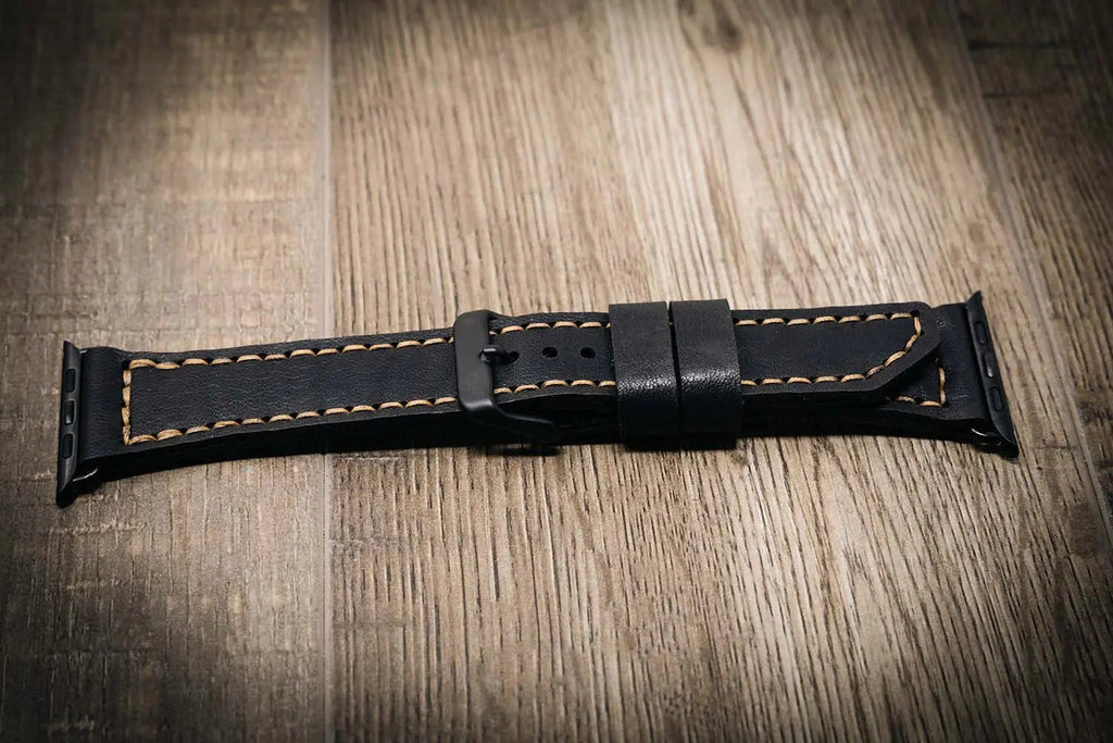 Apple Watch Leather Band - Black