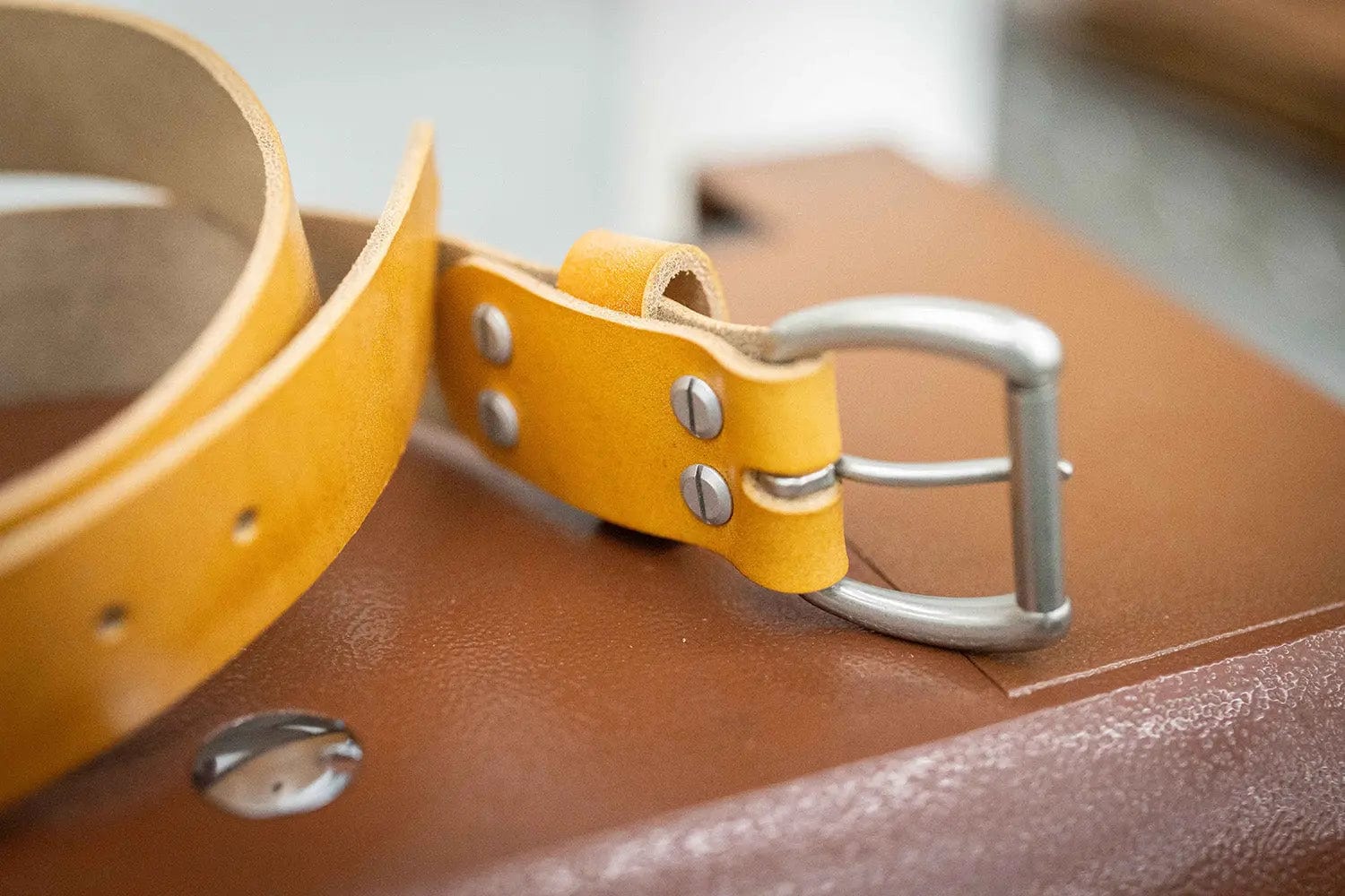Men's Leather Belt - Saddle Tan