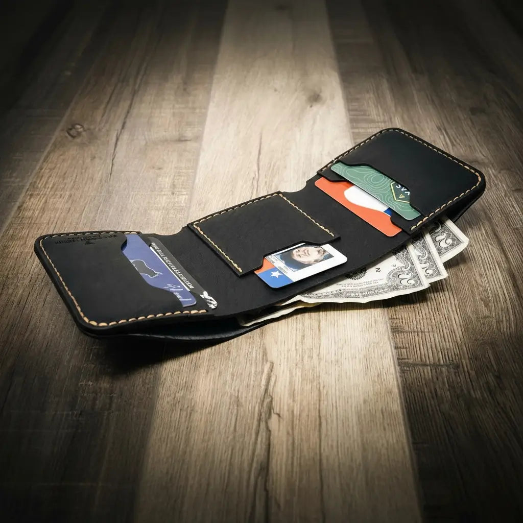 The Trinity Trifold Wallet - Black