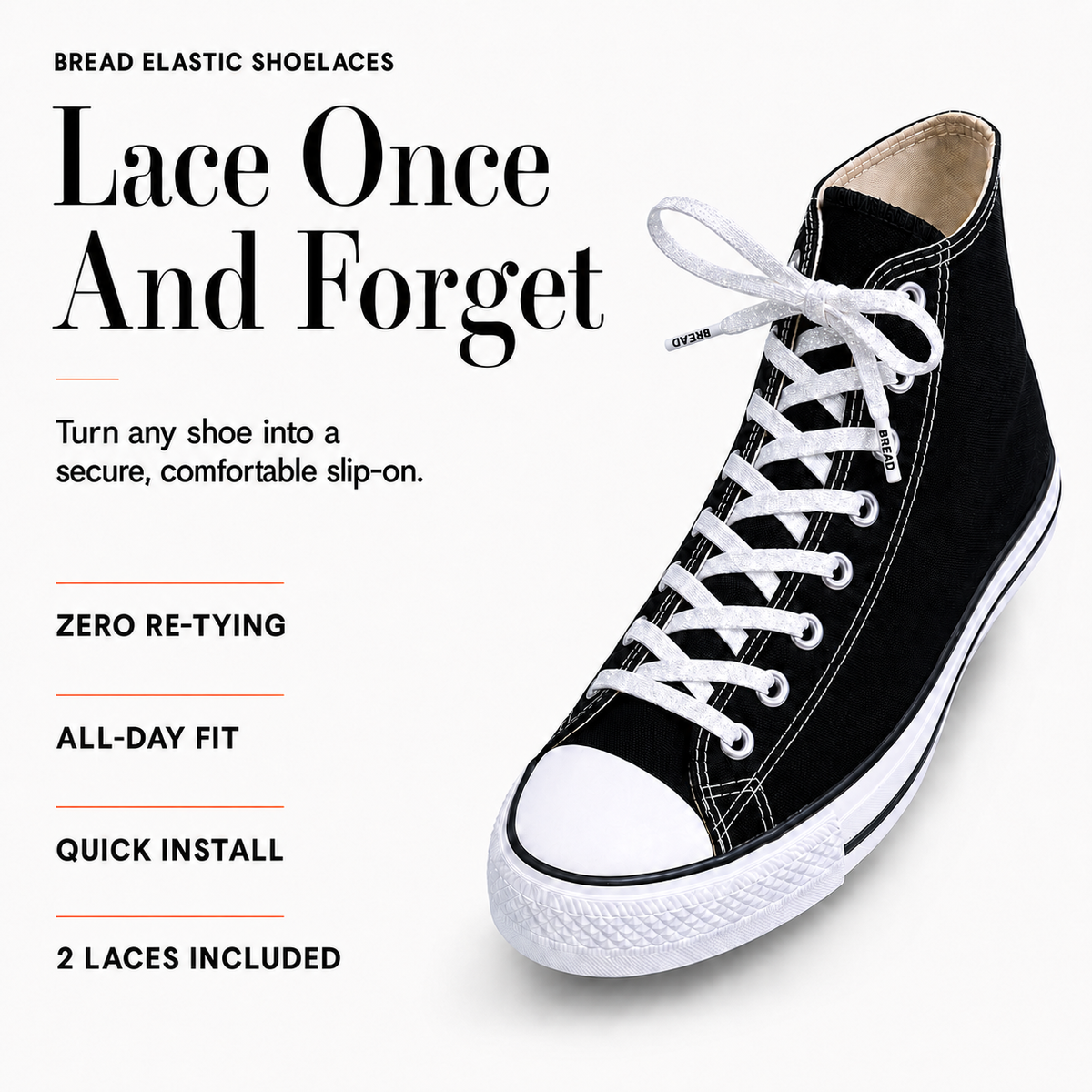 Sparkly Flat Bread Laces