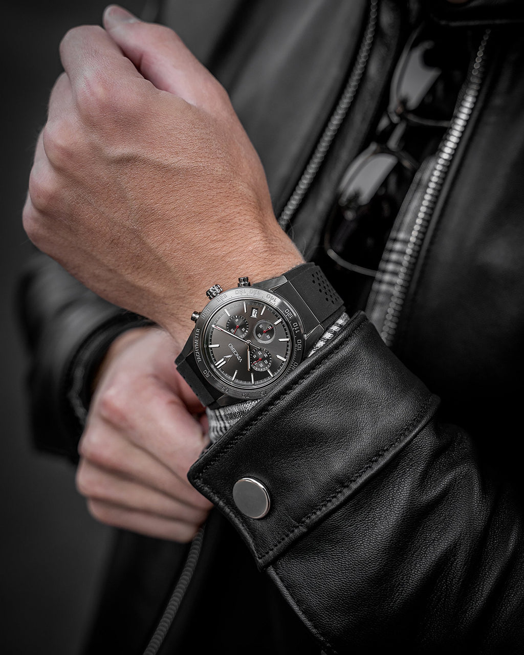 Rogue Bracelet in Gunmetal with Silicone Strap
