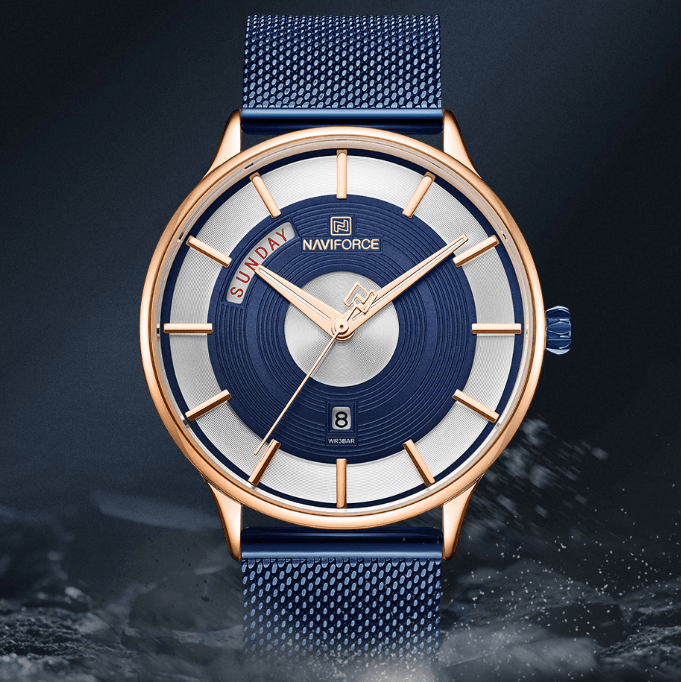 Minimalist Stainless Steel Analog Quartz Watch for Men