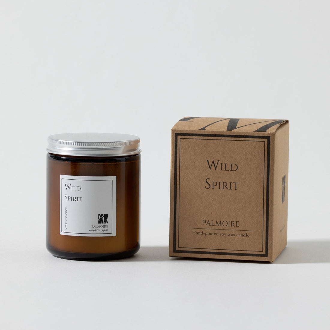 Wild Spirit Amber Jar Soy Wax Candle with Earthy Patchouli Scent - Image 2