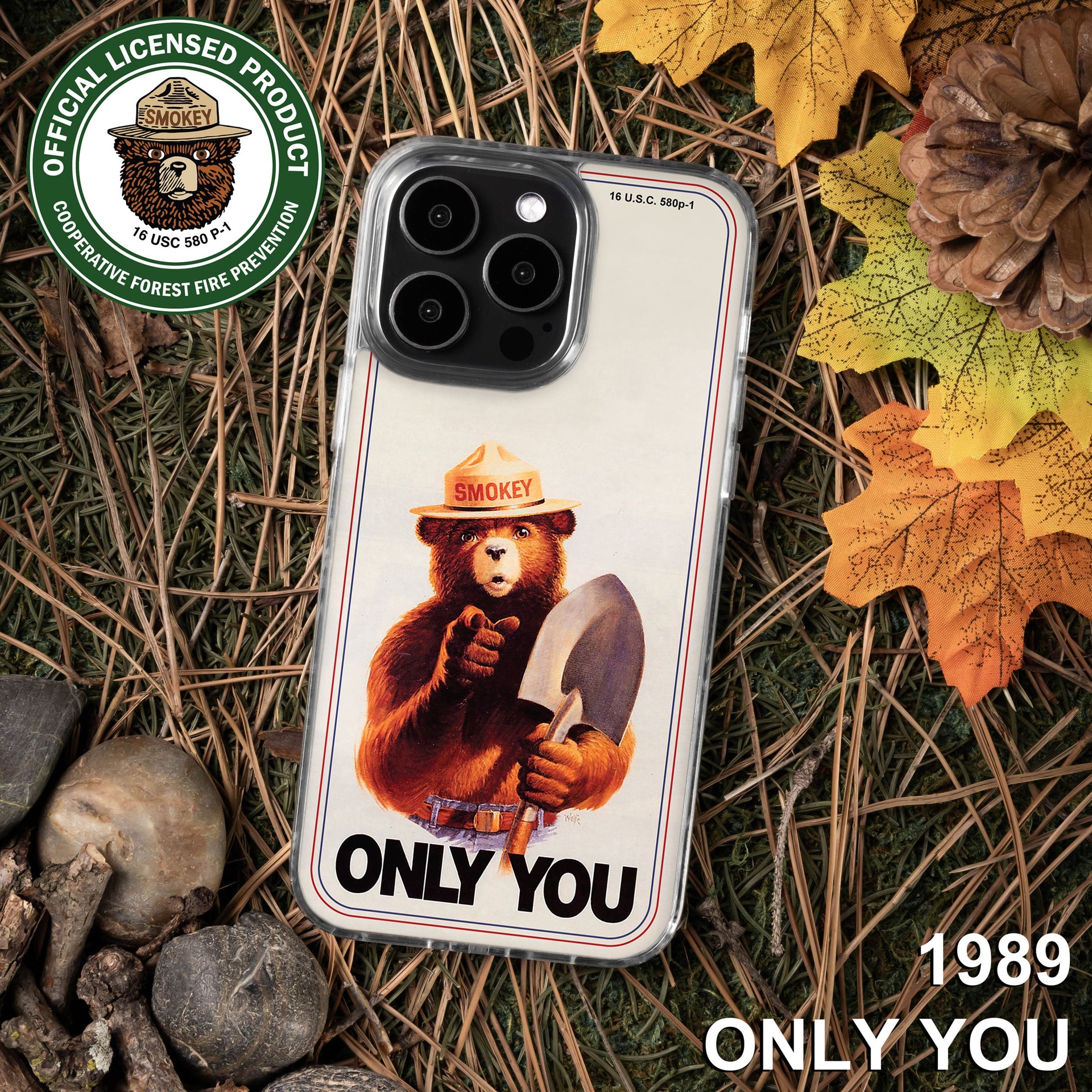 Smokey Bear Classic HD Apple iPhone 14 Series Mag-Safe Phone Case