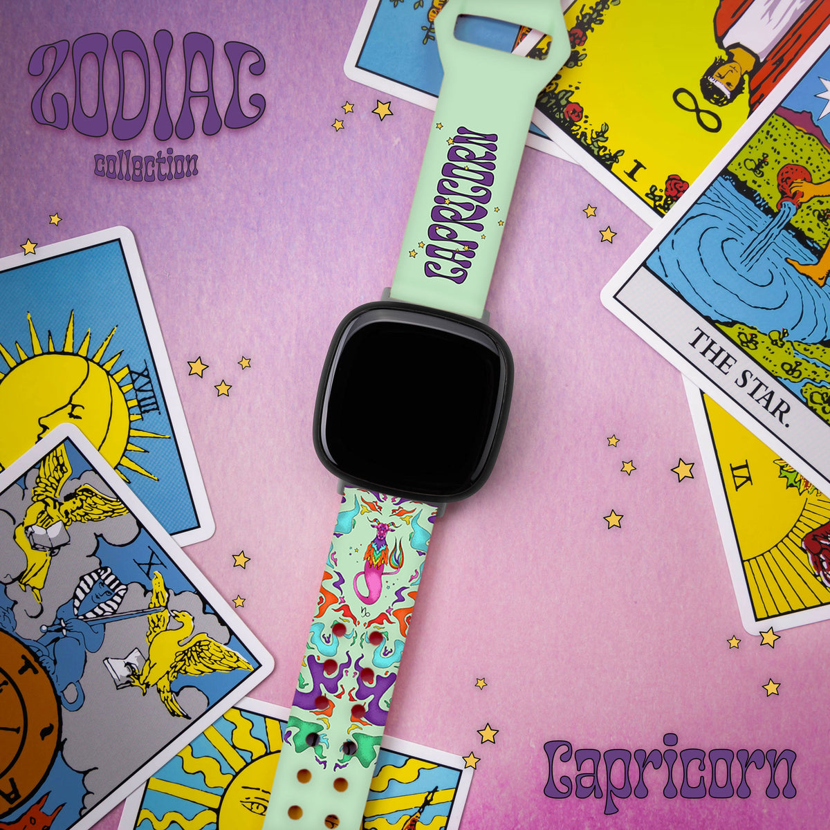Zodiac Collection Printed Watch Band for Fitbit Versa 3 & Sense 1