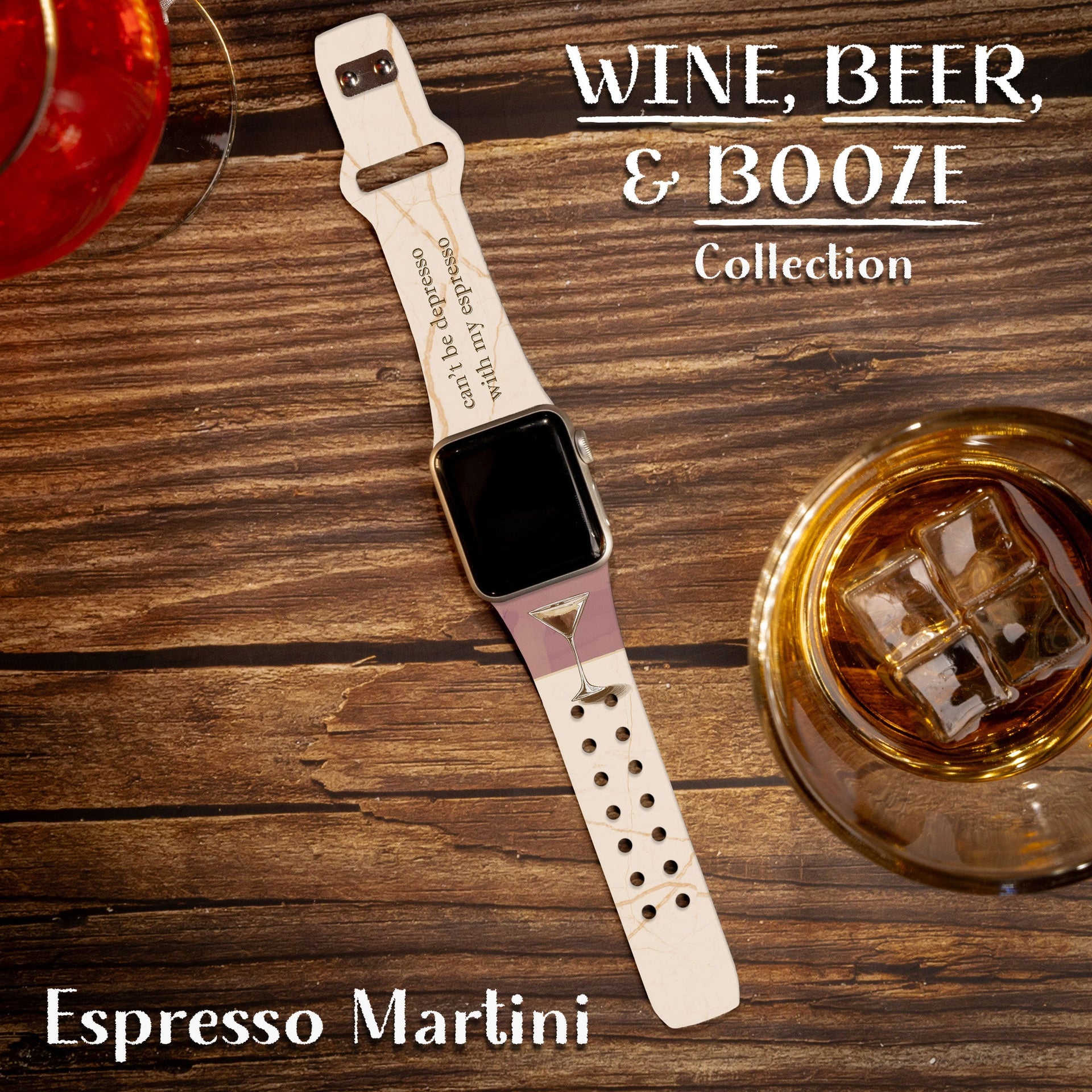 Wine, Beer & Booze HD Print Apple Watch Band