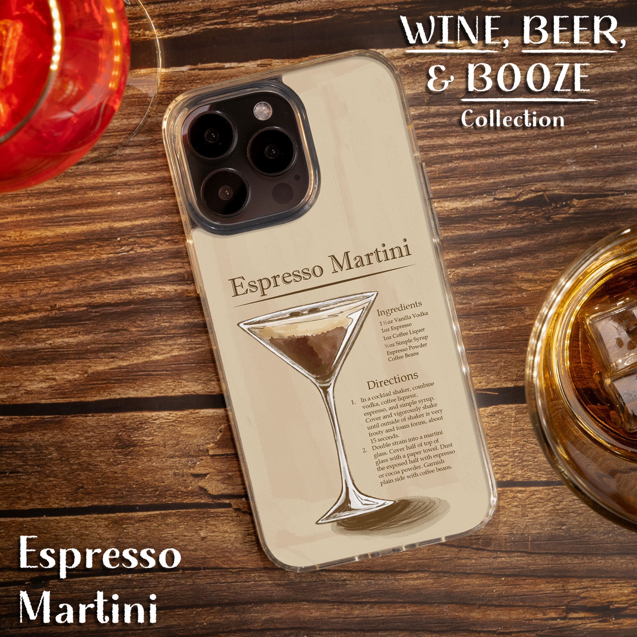Wine, Beer, & Booze HD Mag-Safe Protective Case for iPhone 12