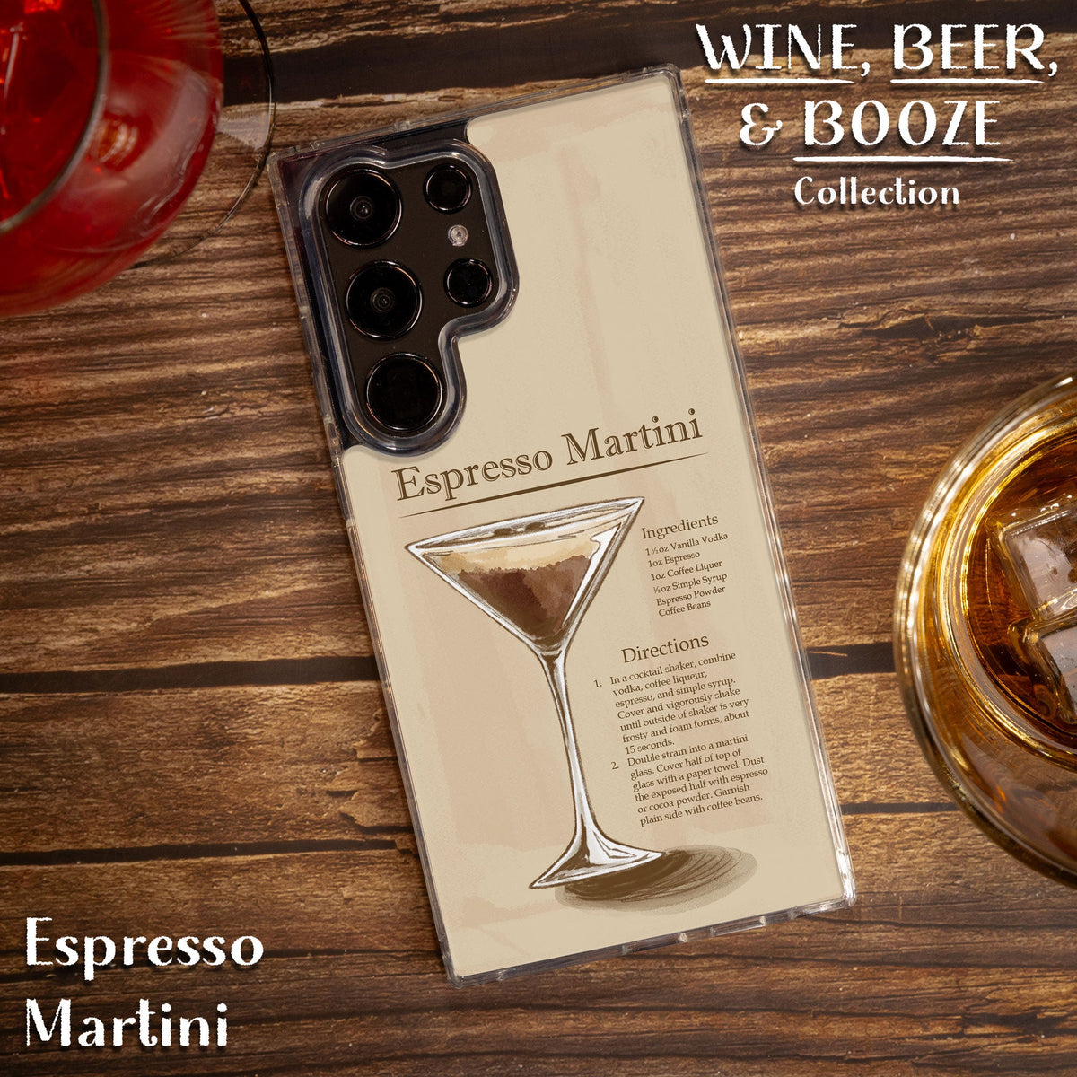 Wine, Beer & Booze Print Case for Samsung Galaxy S22, S22+, S22 Ultra