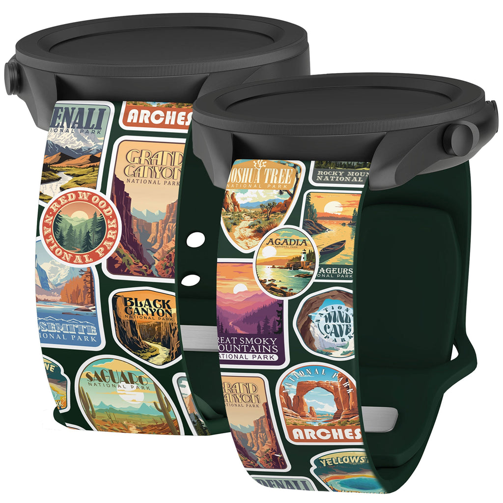 National Parks Stickers HD  Watchband for Samsung, Garmin, Fossil, and More