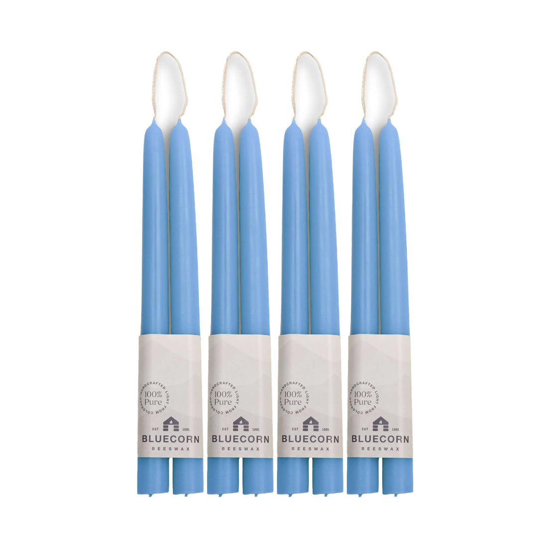 Hand-Dipped Beeswax Taper Candles - Bulk 4-Pair Bundle