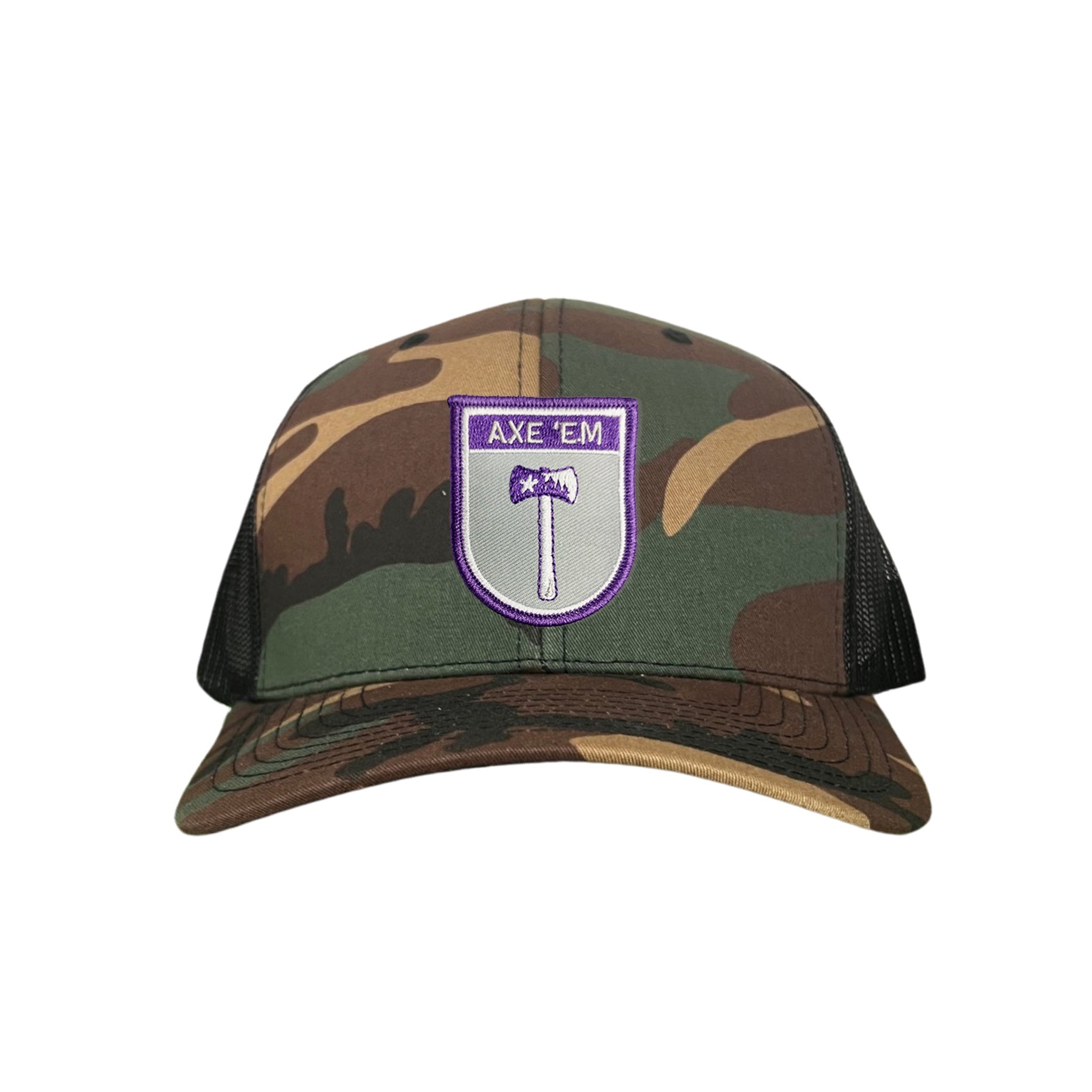 SFA Lumberjacks Axe'em Shield Mesh Snapback Curved Bill Hat