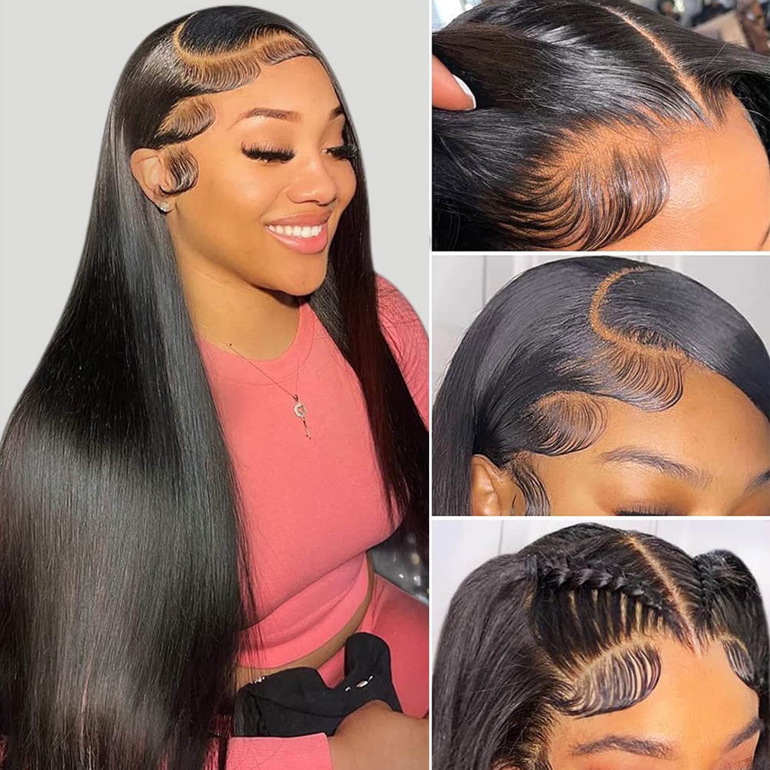 Full Lace Human Hair Wig in Natural Black