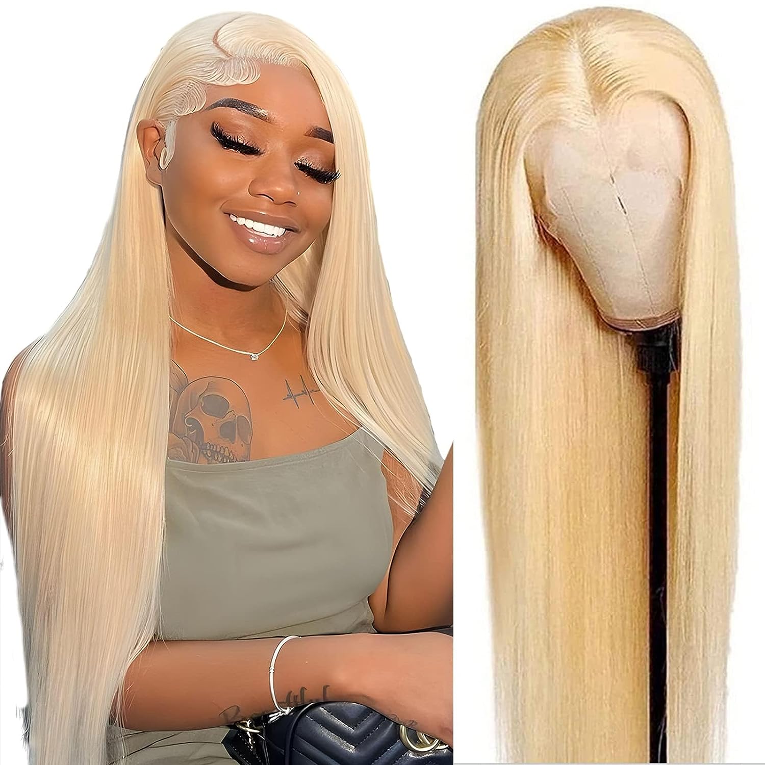 Full Lace Human Hair Wig in Natural Black