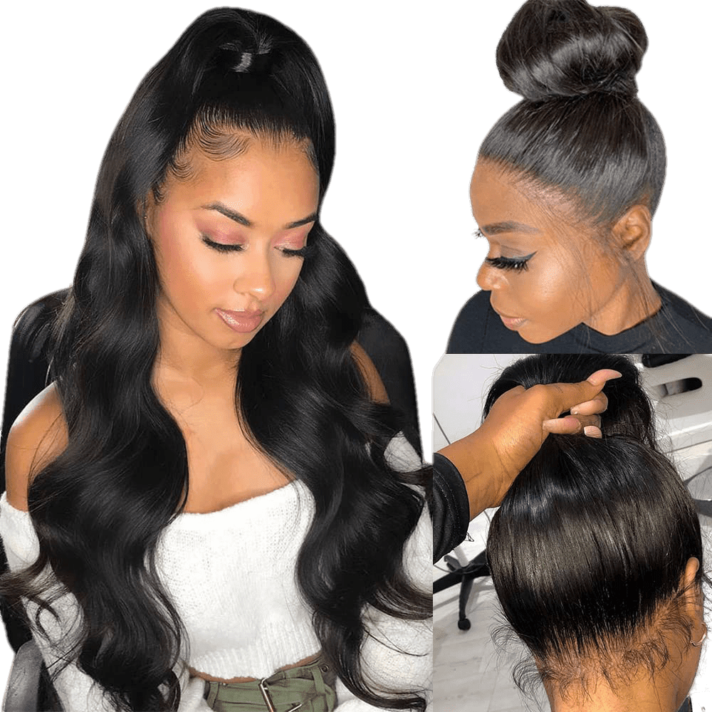 VIP Extensions 22-inch full lace human hair wig in natural black color on a mannequin.