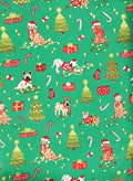 Green Multi-Dog Christmas Bandana