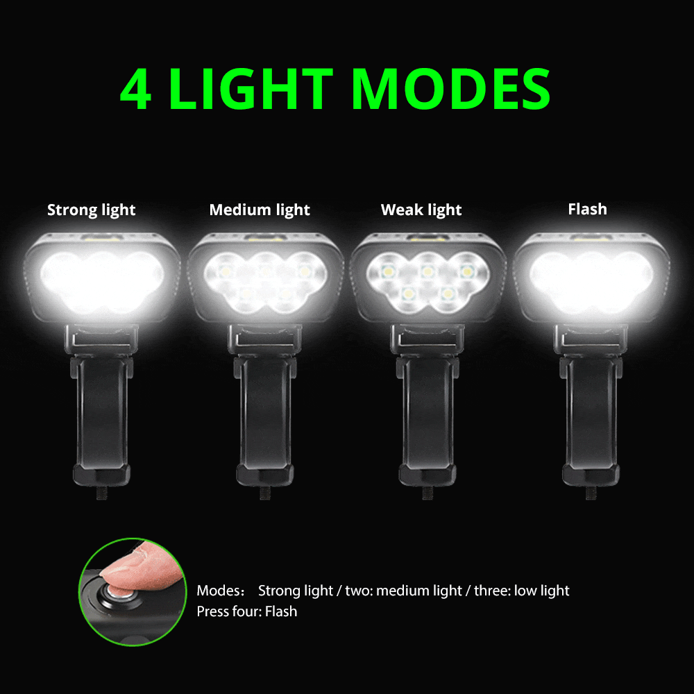 5000 Lumen LED Bike Light Set USB Rechargeable 10000mAh Power Bank