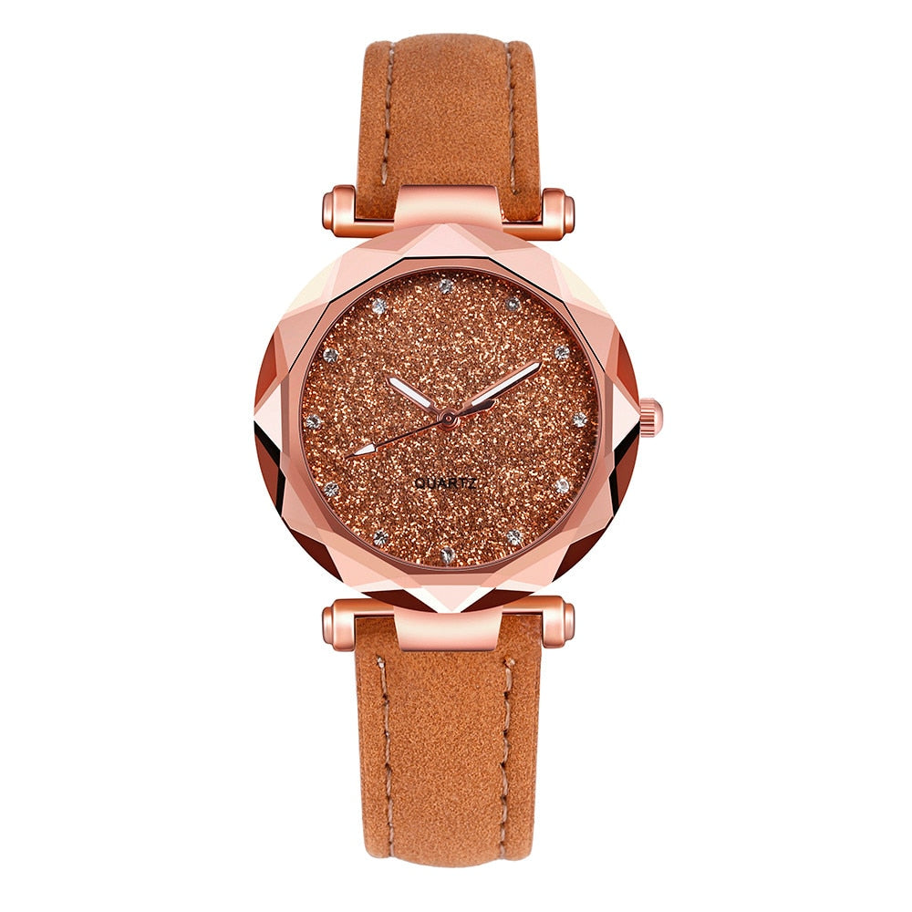 Women's Rose Gold Rhinestone Harajuku Style Quartz Watch - Image 5