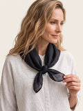 100% Linen Hand-Stitched Square Scarf