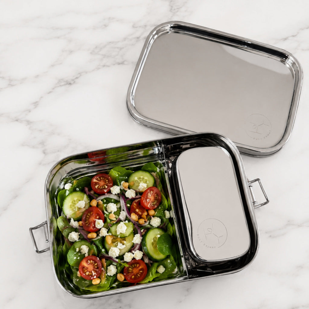Large Leakproof Stainless Steel Lunch Box with Divider