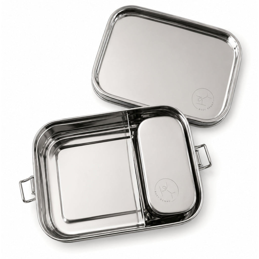 Large Leakproof Stainless Steel Lunch Box with Divider