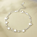 Double-layered Heart Bead Bracelet