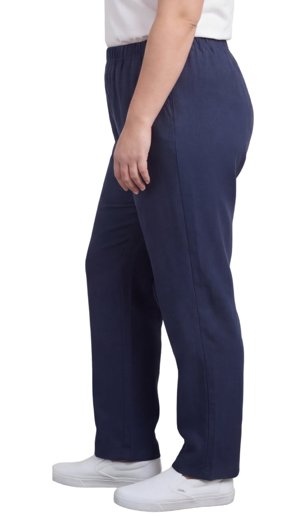 Women's Lightweight Pull-On Denim Jeans Relaxed Straight Leg
