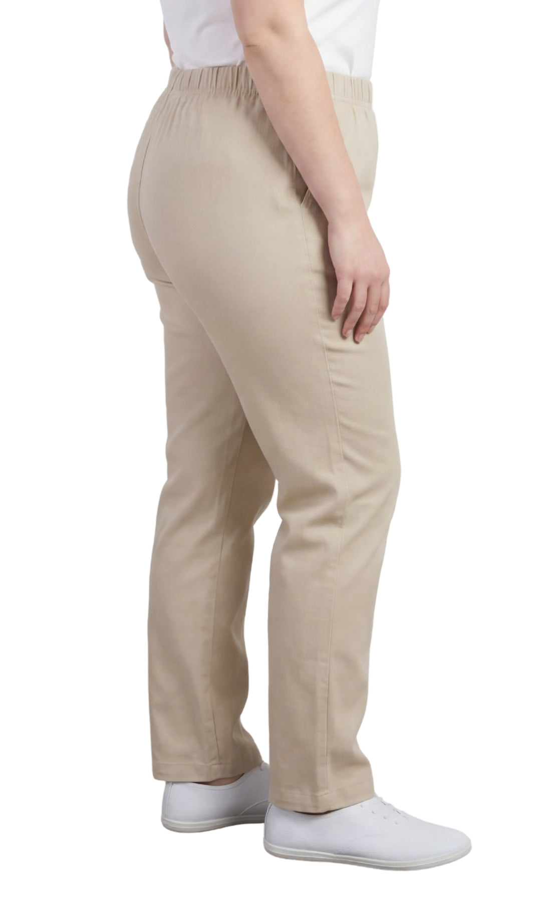 Women's Lightweight Pull-On Denim Jeans Relaxed Straight Leg
