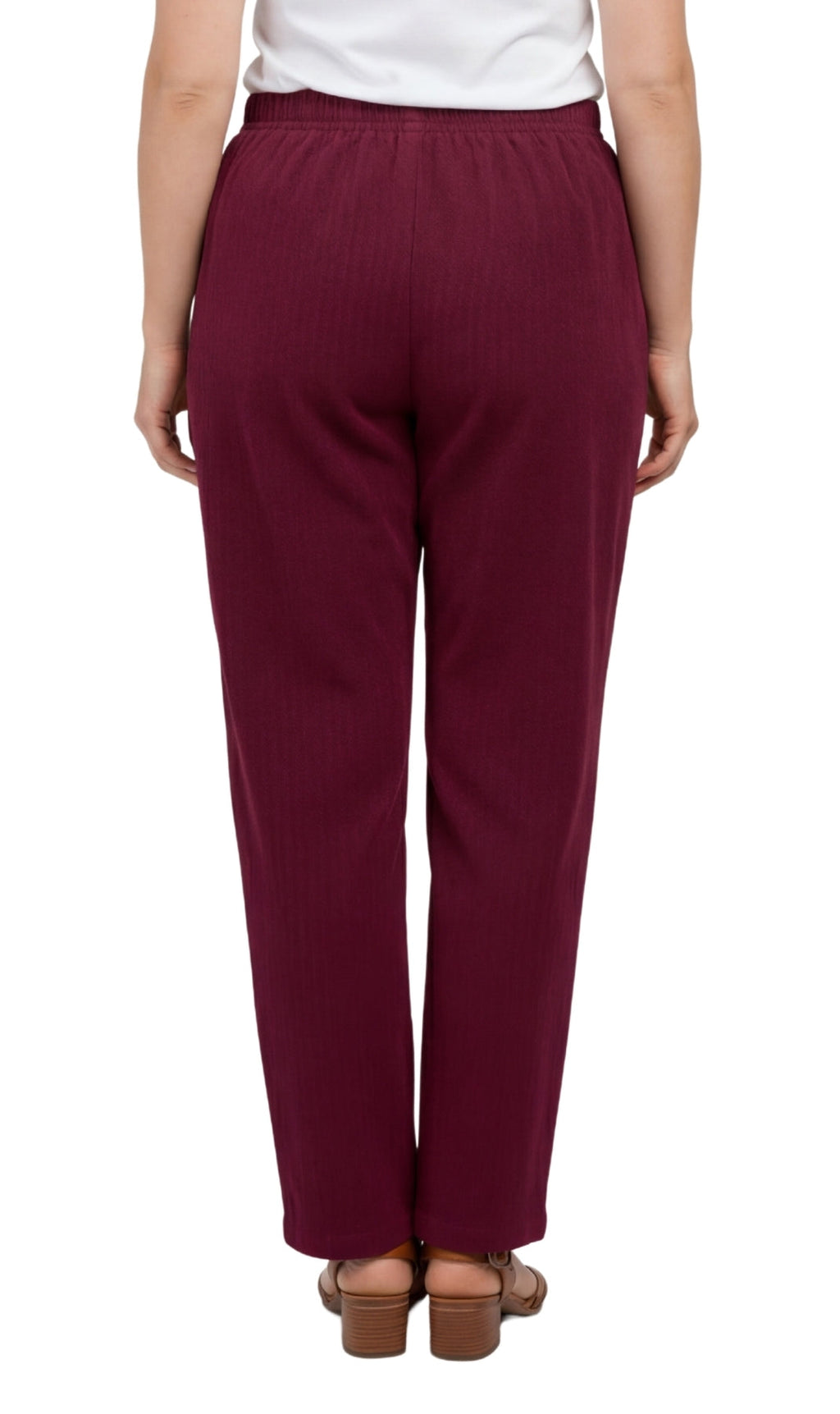 Women's Fine Wale Corduroy Pull-On Pants with Covered Elastic