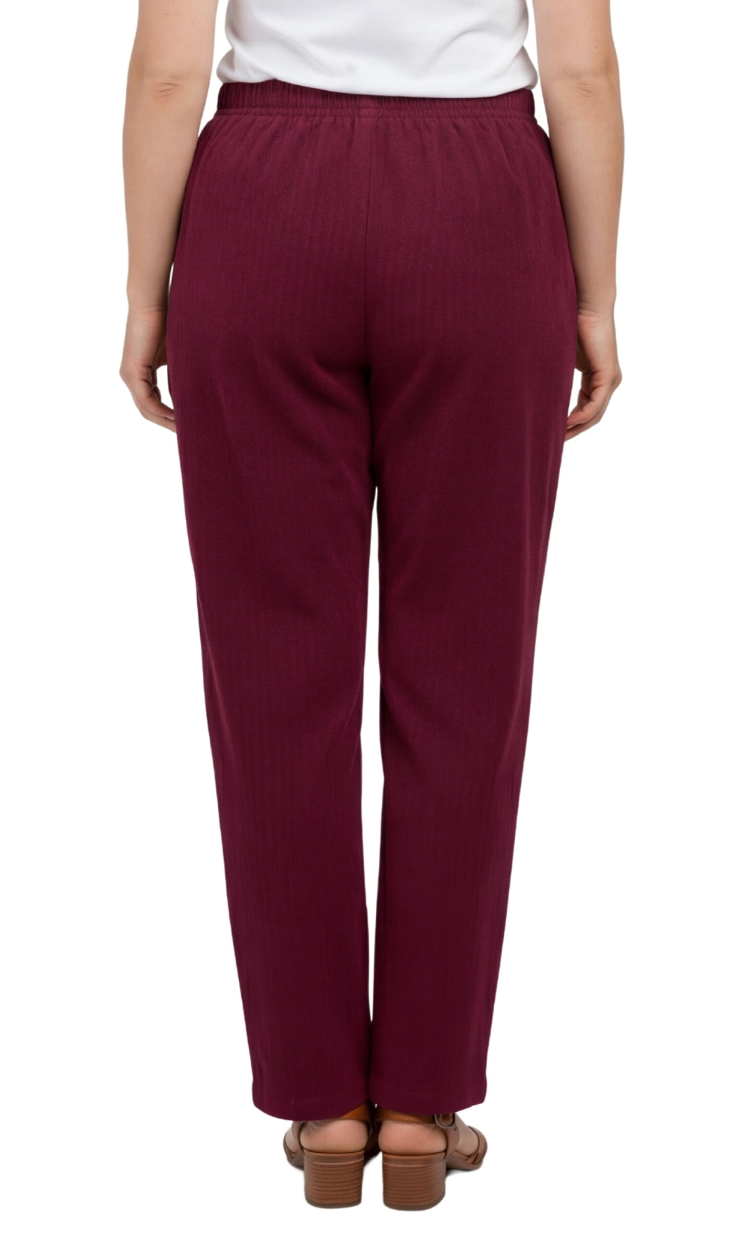 Women's Fine Wale Corduroy Pull-On Pants with Covered Elastic