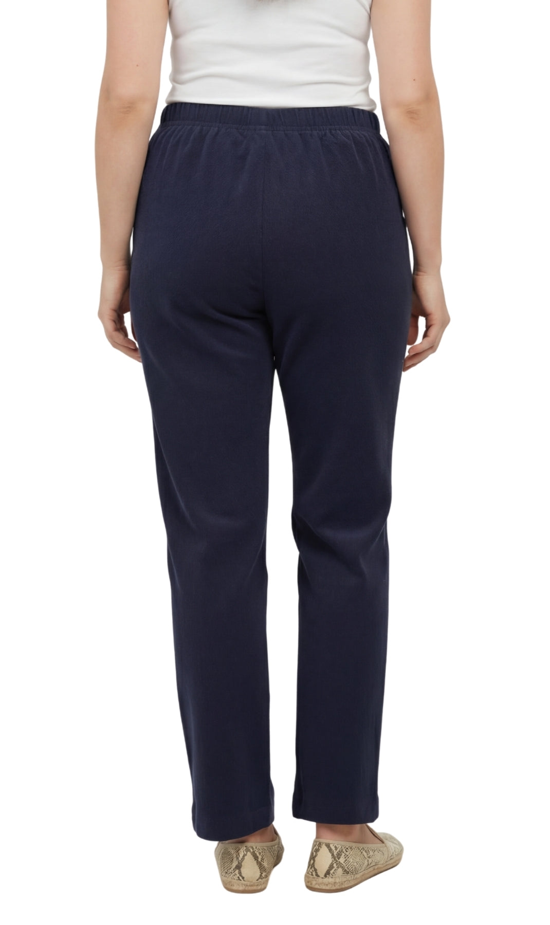 Women's Fine Wale Corduroy Pull-On Pants with Covered Elastic
