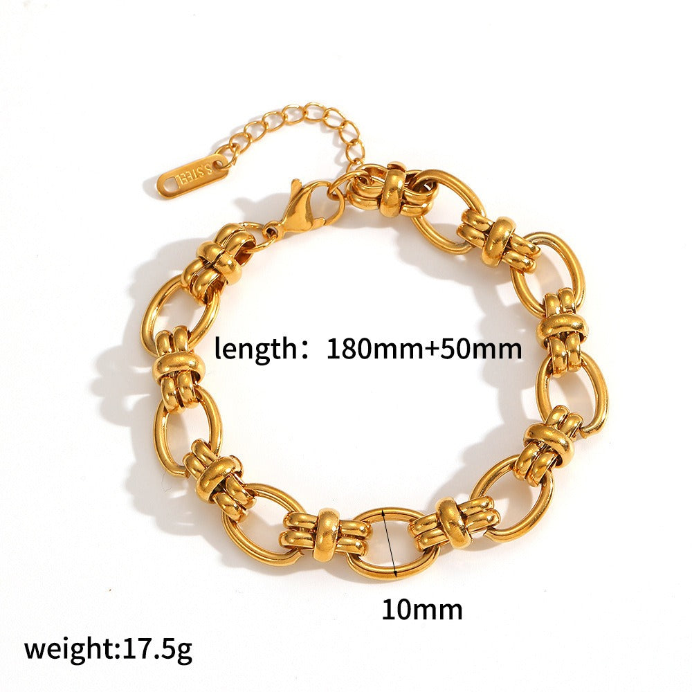 18K Gold Vacuum Plated Small Pendant Necklace