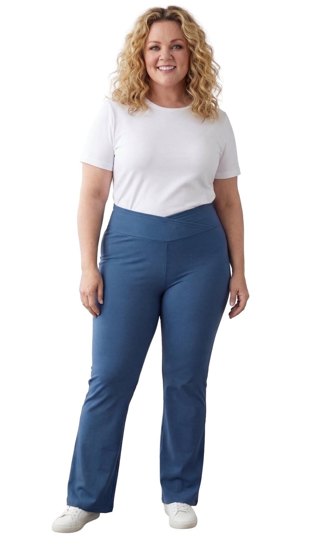 Women's Bootcut Flare Leggings with Crossover Waist