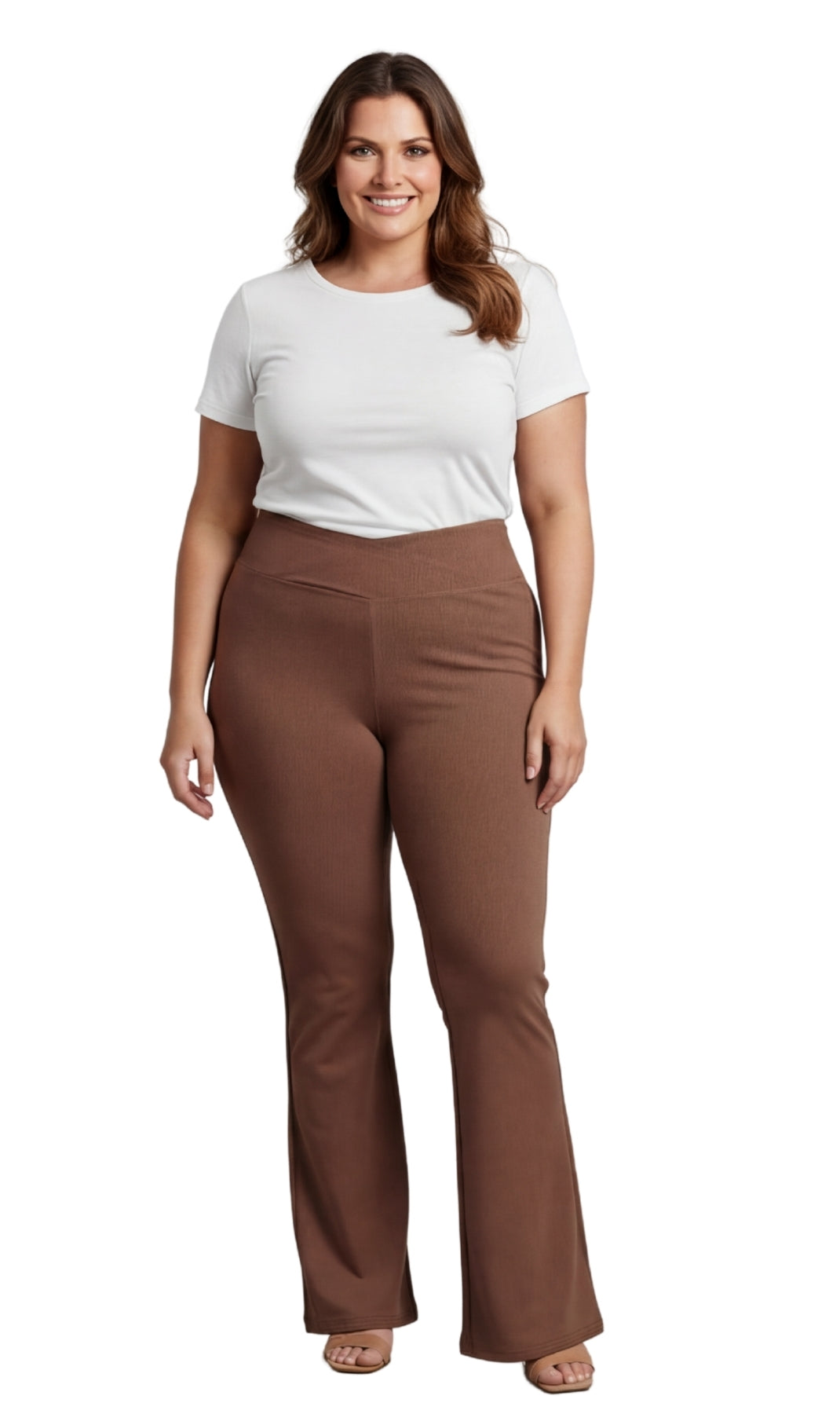 Women's Bootcut Flare Leggings with Crossover Waist