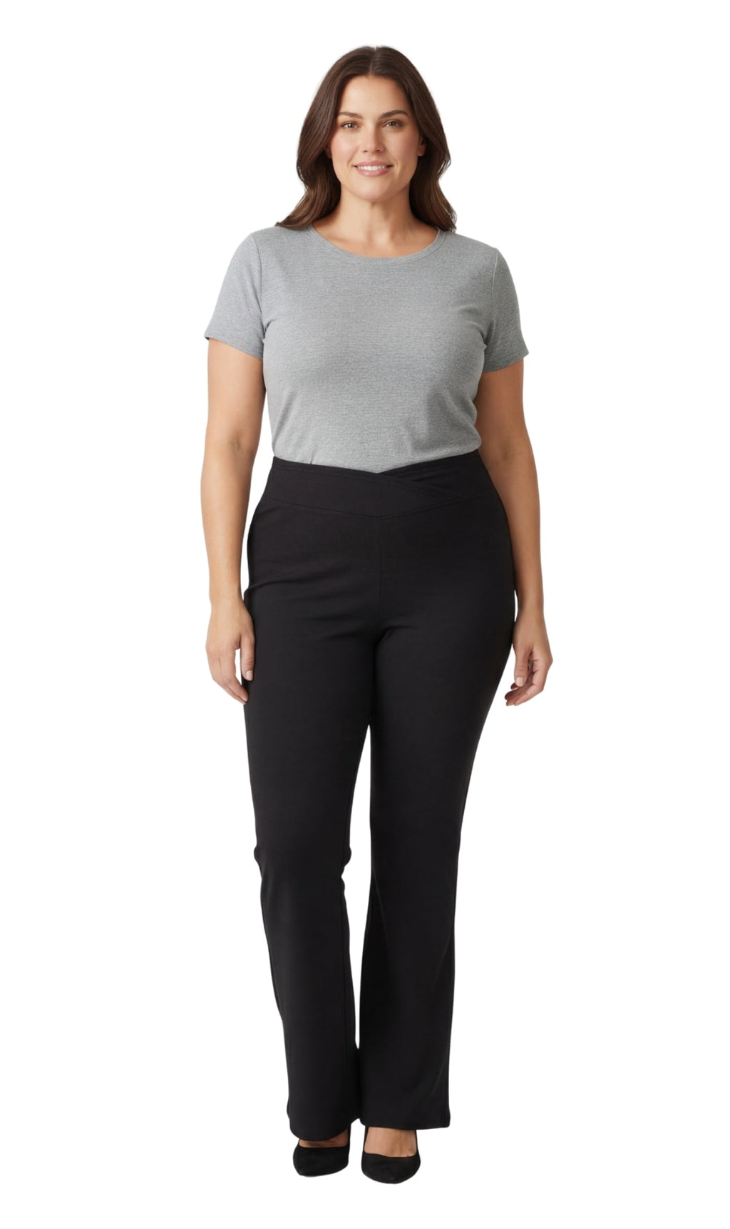 Women's Bootcut Flare Leggings with Crossover Waist