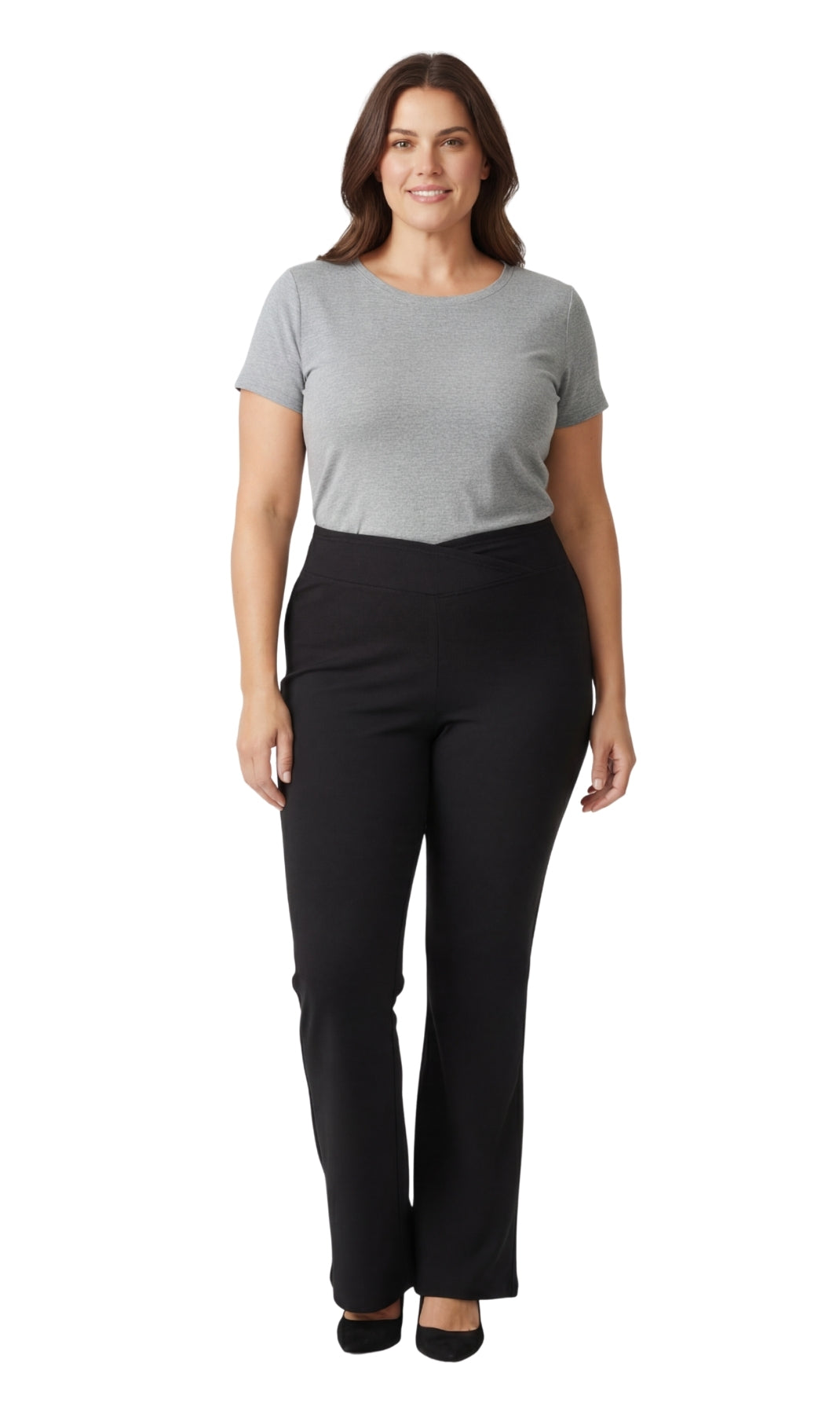 Women's Bootcut Flare Leggings with Crossover Waist