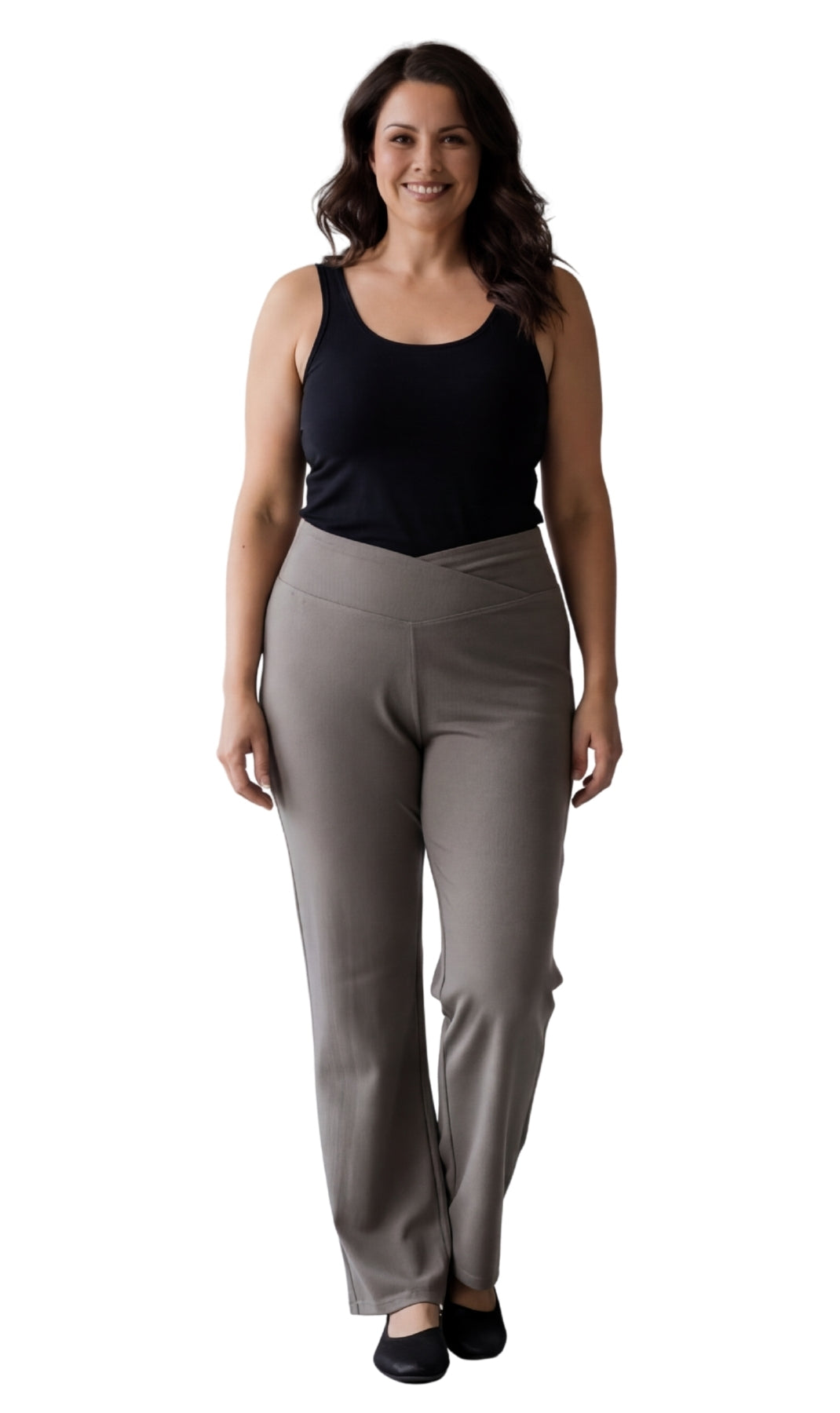 Women's Bootcut Flare Leggings with Crossover Waist