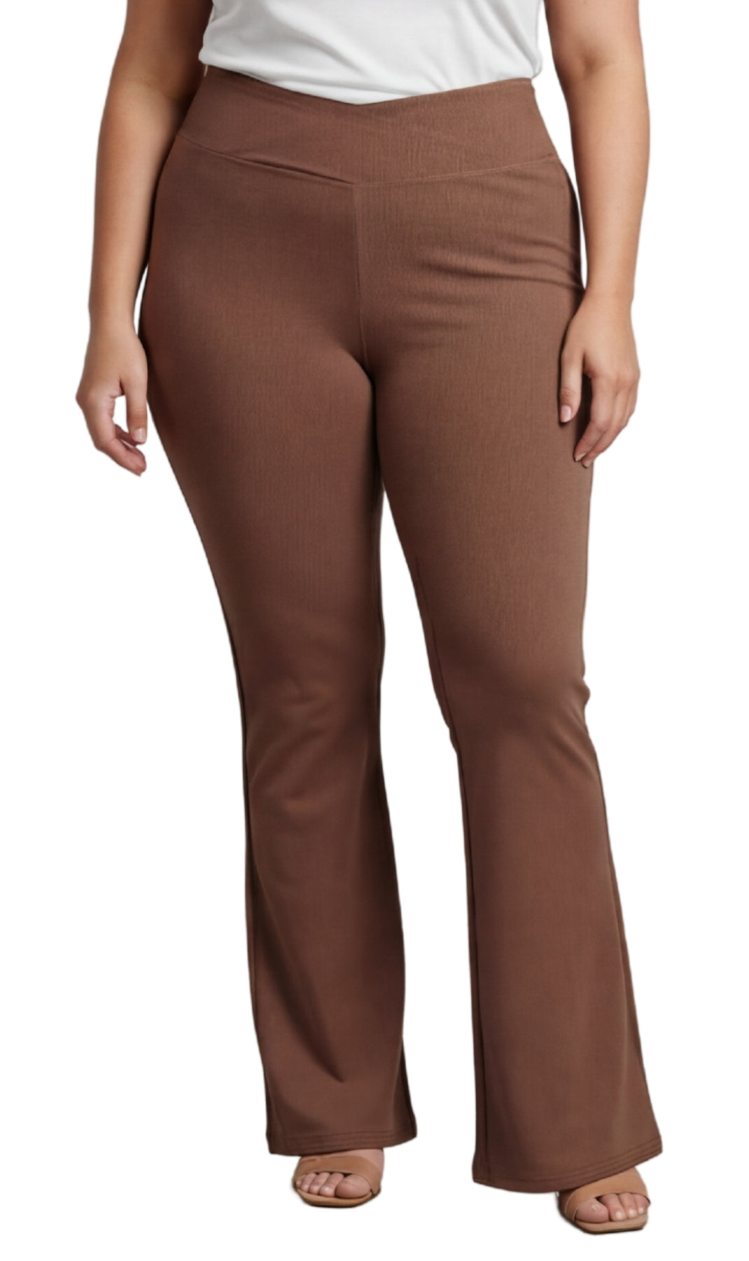 Women's Bootcut Flare Leggings with Crossover Waist