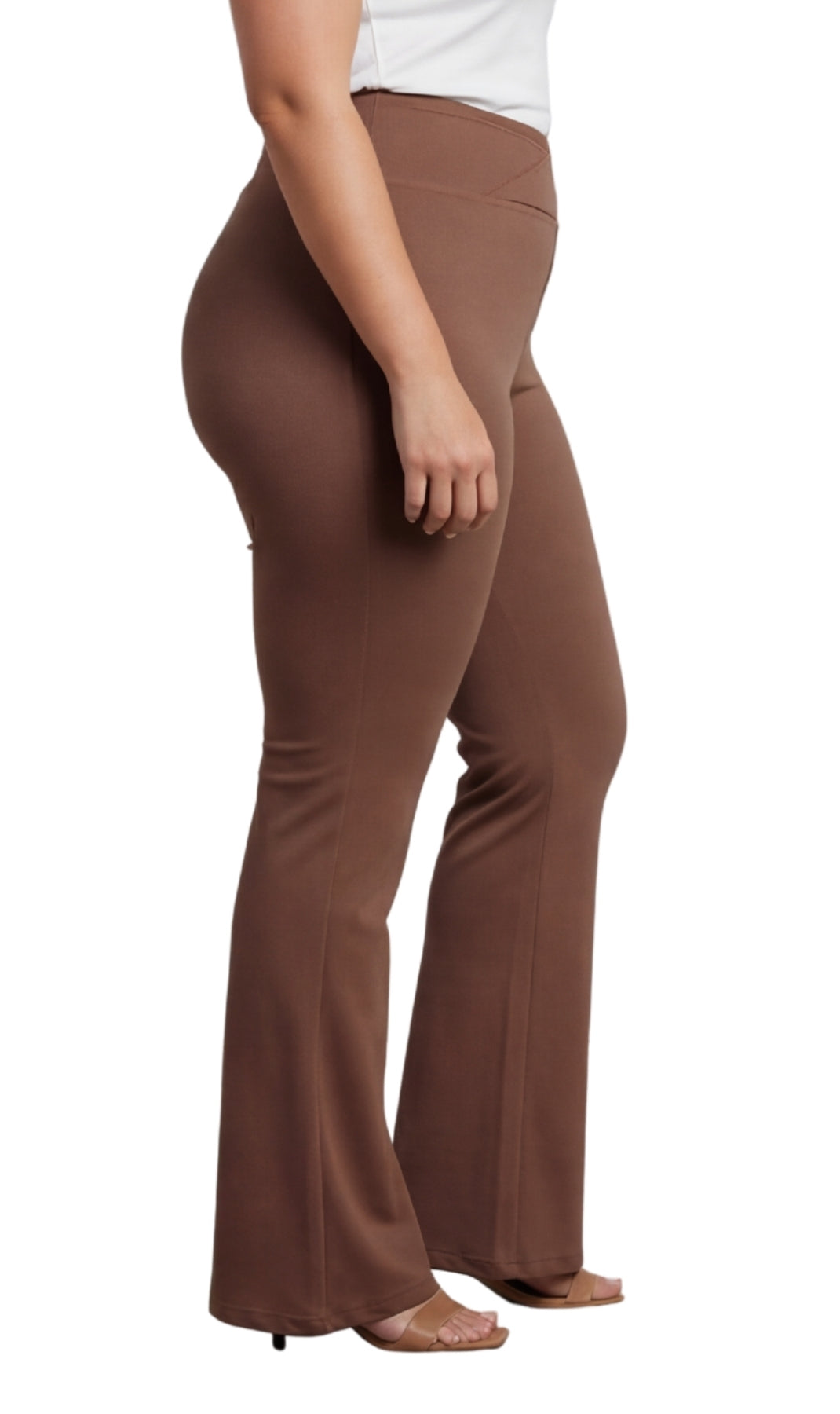Women's Bootcut Flare Leggings with Crossover Waist